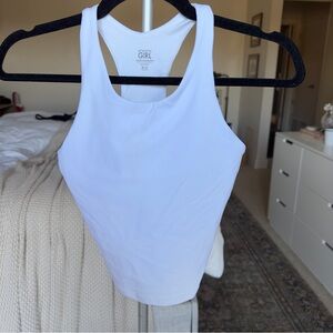 Athleta Girl White Racerback Top Size XL/14